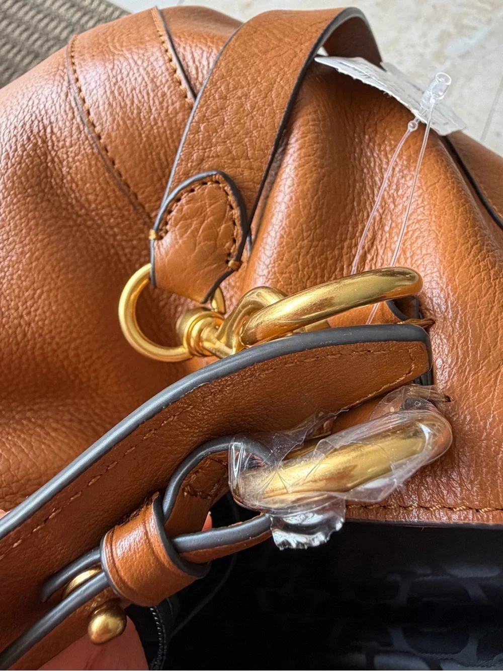 NWT Rebecca Minkoff Pebbled Cognac Leather Hobo Shoulder Bag